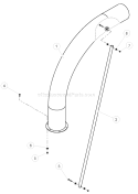 DischargeáTubeáAssembly Diagram and Parts List for DL12725  Bear Cat Chipper Shredder